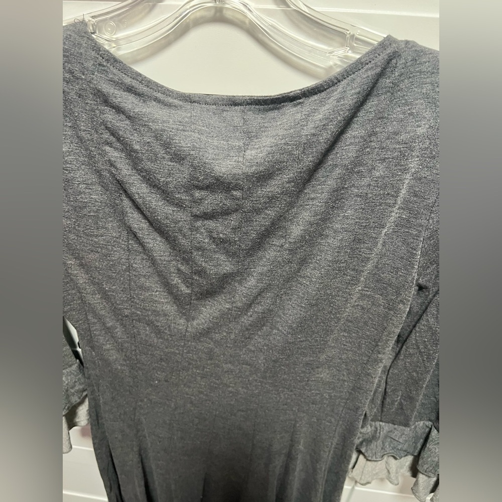 Chris McLaughlin Gray Pullover Stretch 3/4 Sleeve Shift Dress (MB1) - Picture 5 of 10